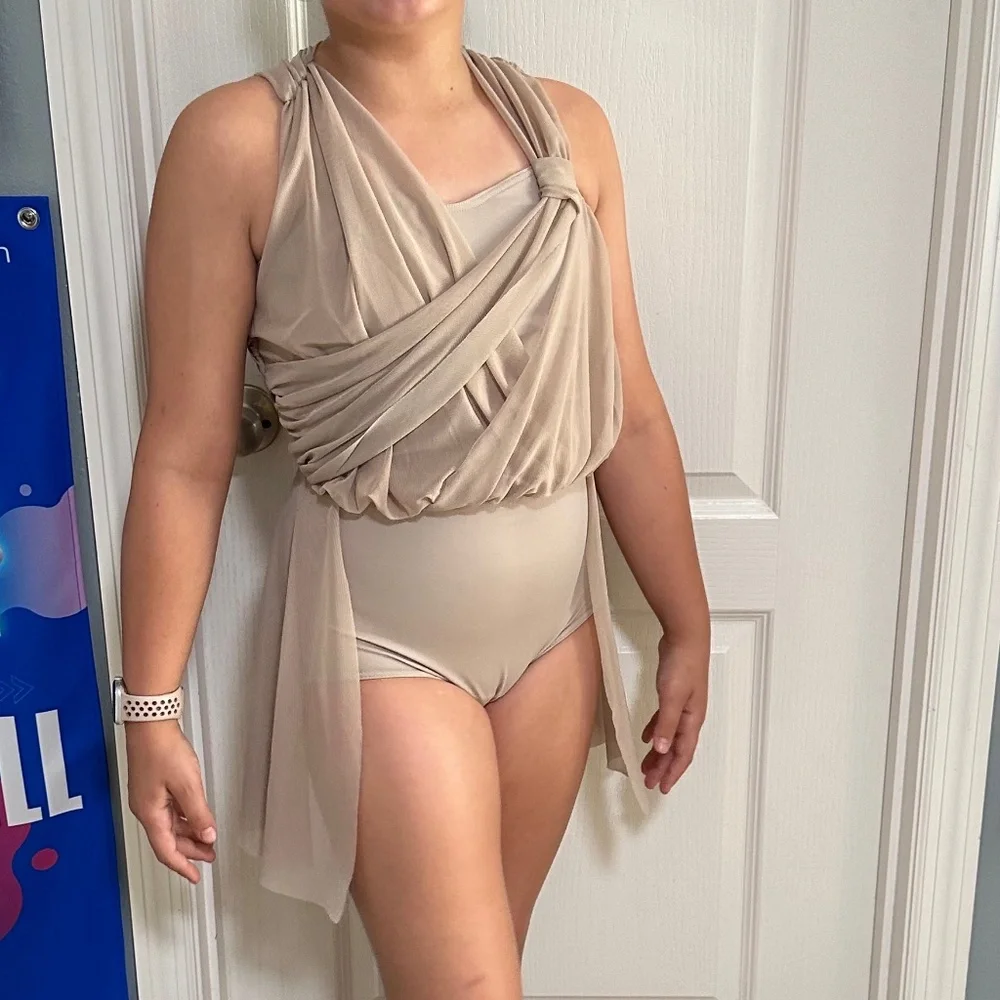 Weissman Asymmetric Draped Leotard